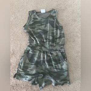 GAP Girls' Green Camo Sleeveless Romper